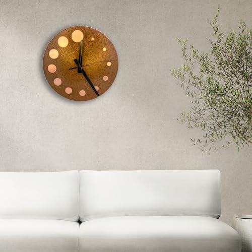 Handmade Pure Copper Wall Clock for Home Decoration (Circles of Time / 11)