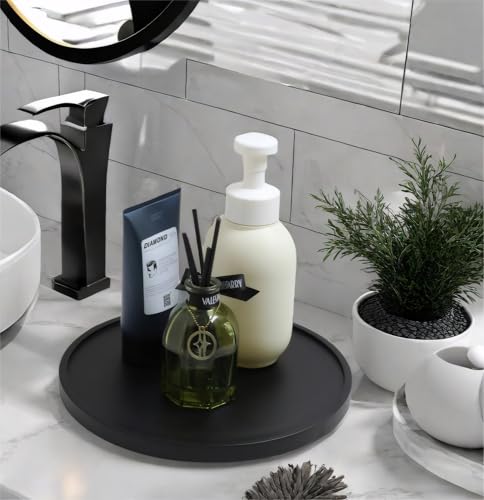 12 inch Lazy Susan Organizers (Black Wood / 1 Pack - 12 inch)