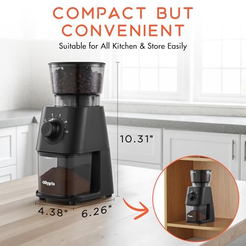 Conical Burr Coffee Grinder Electric (Black)