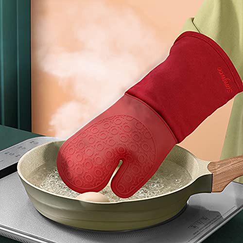 Silicone Oven Mitts (Empire Red / 14.6in Oven Mitts)