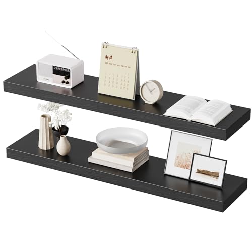 Floating Shelves for Wall (Black / 39.4 Inches)