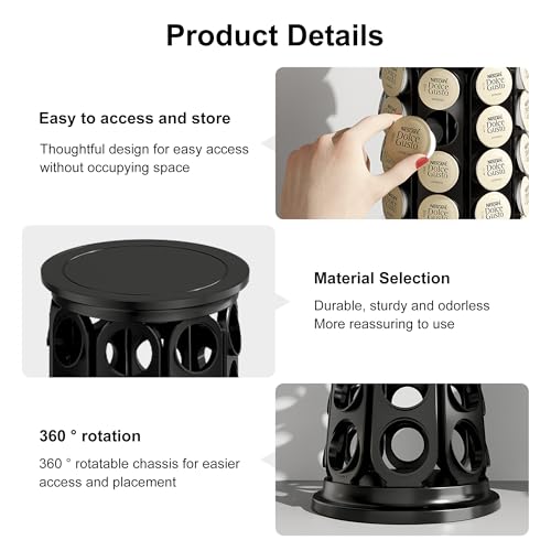 K Cup Holder Coffee Pods Holder with 40 K (Black)