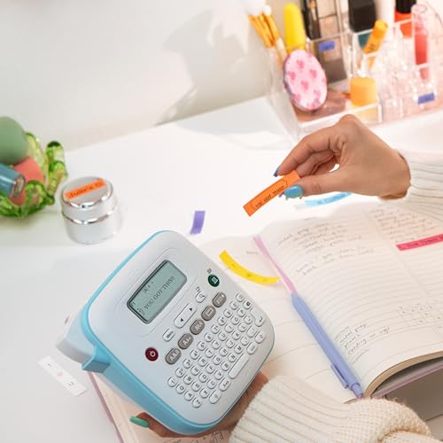 P-Touch PT-N20 Personal Desktop Label Maker, Portable, Handheld and Prints, P-Touch Btag ~½” (12mm) Wide Color Personalized Label Tapes