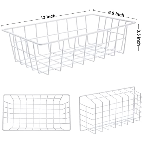 Freezer Organizer Bins for Upright Freezer Metal Wire Baskets (6packs)