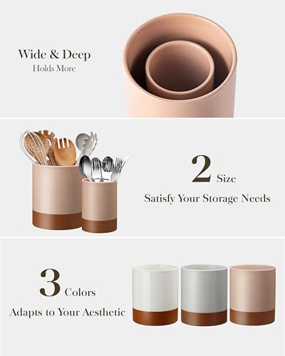 Utensil Holder (Khaki Pink / 7.3"+5.5" (Set of 2))