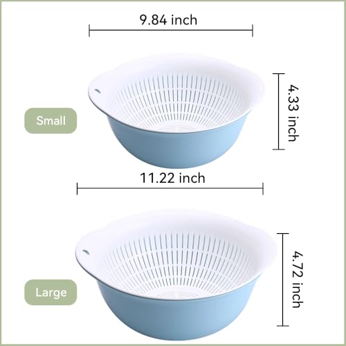 Colander Bowl Set of 2 (Blue (2.2+3.2Qt))