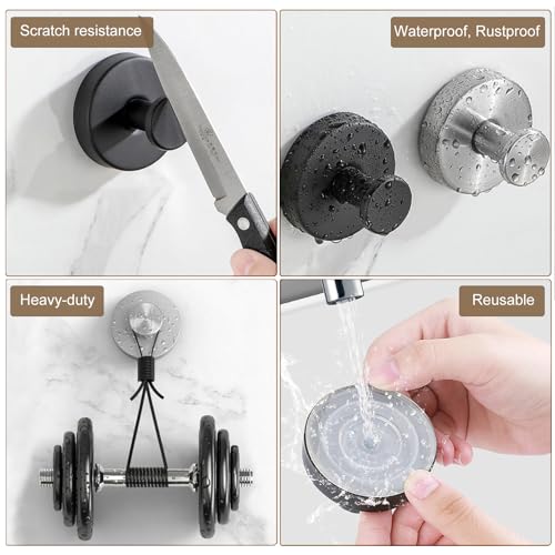 Suction Cup Hooks for Shower (Brushed Bronze)