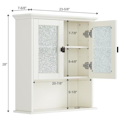 Bathroom Cabinet Wall Mount (Cream White)