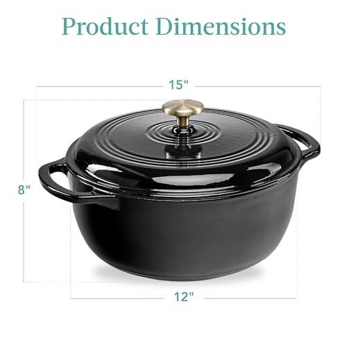 7.5 Quart Enamel Cast (Black Licorice / 7.5qt Round)