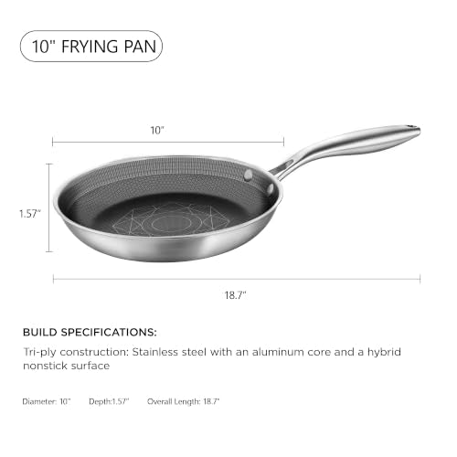 10 Inch Stainless Steel Pan (Silver / 10 Inch)