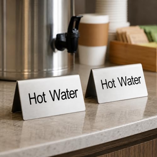 Stainless Steel Table Tent Sign (3"x 1.5" (Set of 2))
