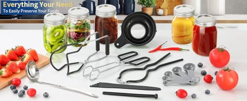 Canning Supplies Starter Kit (9-Pcs Set / Black)