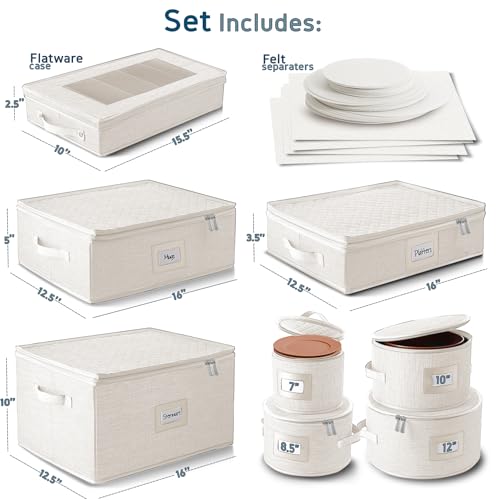 Fine China Storage Containers Hard Shell 8 Piece Set