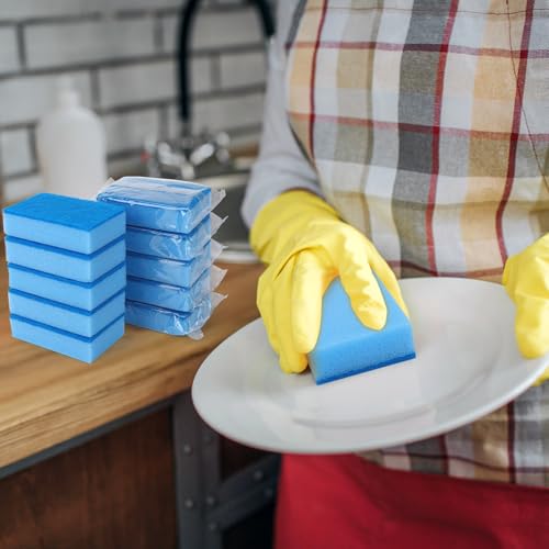 30 Pcs Individually Wrapped Sponges for Airbnb Apartment Blue (Blue)