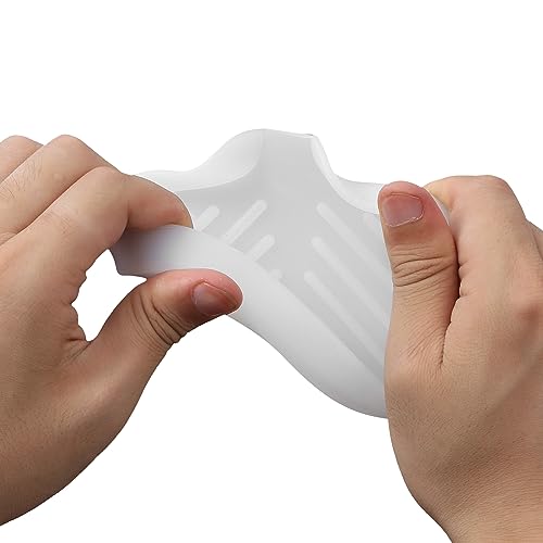 Silicone Soap Dish with Drain Spout (Translucent / S(4.9"×3.2"))