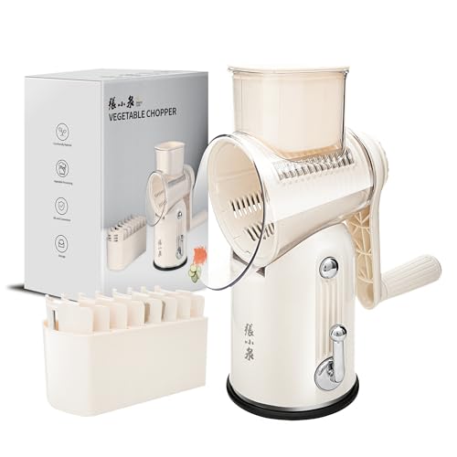 Rotary Cheese Grater 5 Blades Mandoline Slicer for Vegetable
