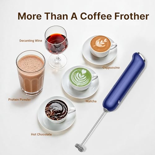 InstaWhisk Milk Frother with Variable Speed (Navy Blue / Rechargeable)