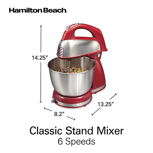 Classic Stand and Hand Mixer (Red / 290 Watts Peak Power)
