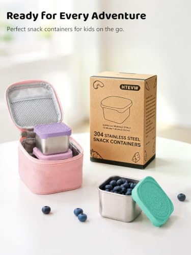 6 Pack Stainless Steel Snack Containers for Kids (color2)