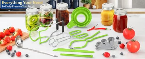 Canning Supplies Starter Kit (9-Pcs Set / Neon Green)