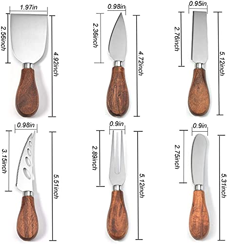 Exquisite 6 Piece Cheese Knives Set (6-Piece Set Gift)