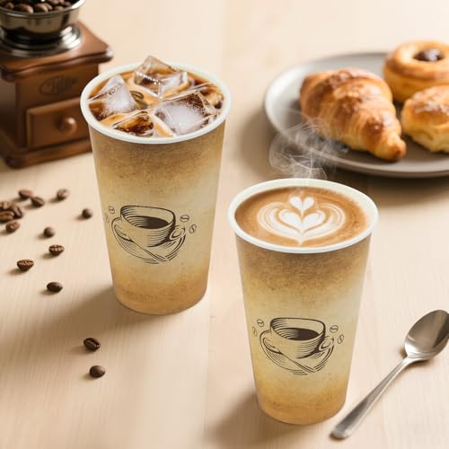 180 Pack 16 oz Coffee Cups Disposable Hot Paper Cups (16OZ-180)