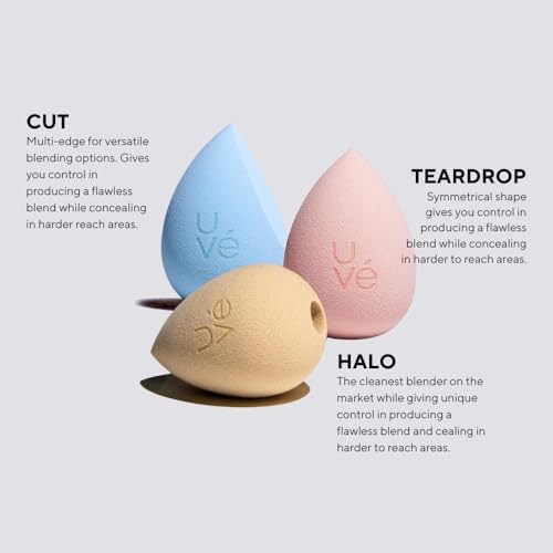 PURE Halo Makeup Blender Sponge (1 Count (Pack of 1) / Yellow (Halo))