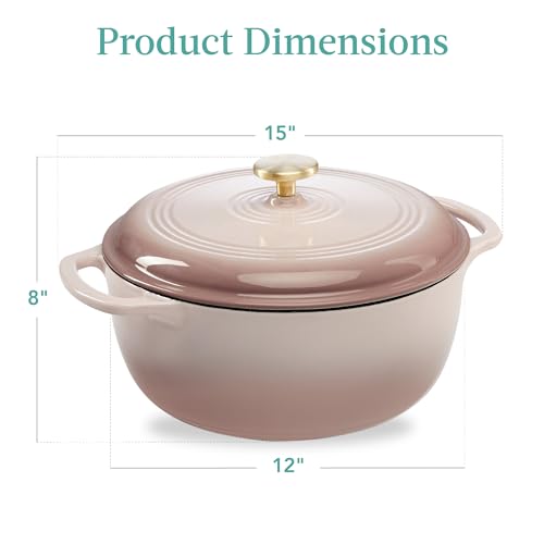 7.5 Quart Enamel Cast (Mushroom Beige / 7.5qt Round)