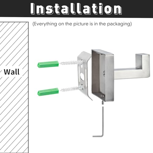 4 Pack Towel Hooks Hand Towel Holder Bathroom Robe Hanger Silver (Square / Silver)