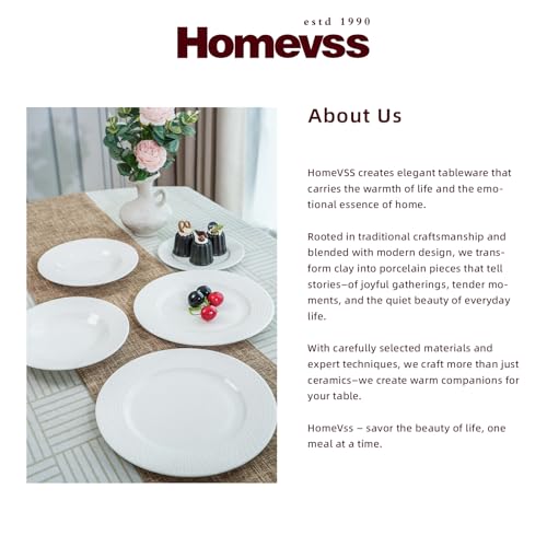 HomeVss New Bone China Embossed Waves 18pc Dinnerware Set (Waves / Service for 6 - 18pc Set)