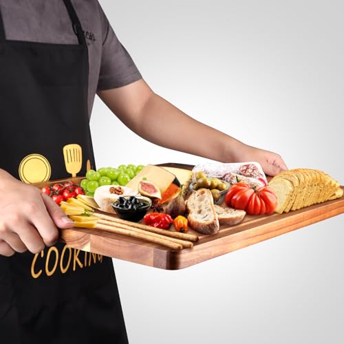 24"x18" XXL Extra Large Acacia Wood Cutting Boards for Kitchen Non Toxic (24"L x 18"W)