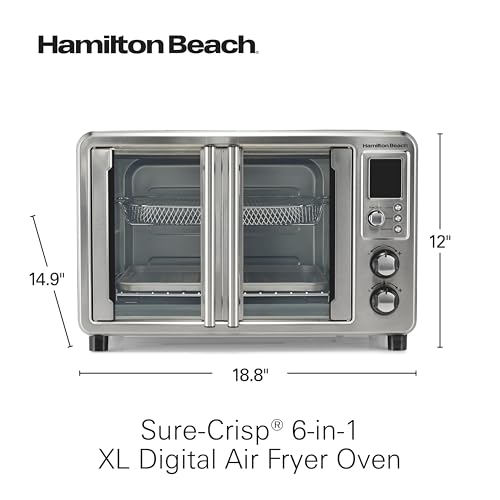 6-in-1 XL Digital Air Fryer Toaster Oven Combo