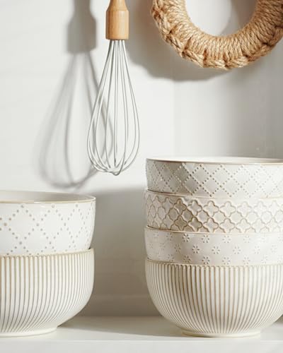 Large Serving Bowls (Embossed Stripes / 9.5")