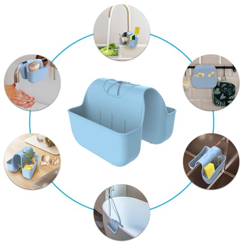 Sponge Holder for Kitchen Sink (Light Blue)