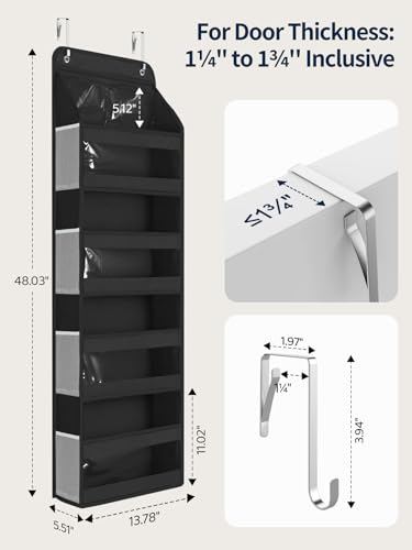 5 Tier Over the Door Organizer (Black / 5 Tier)