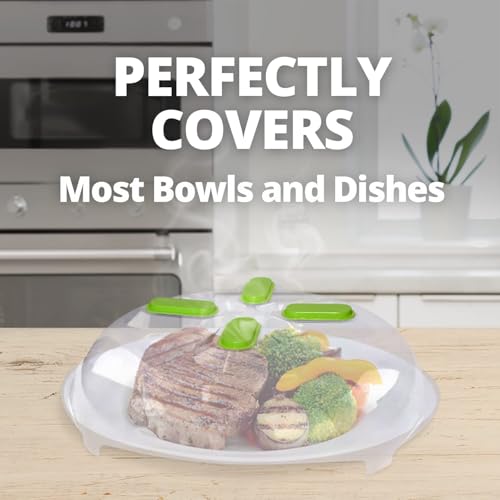 Magnetic Microwave Splatter Cover for Food (Green)
