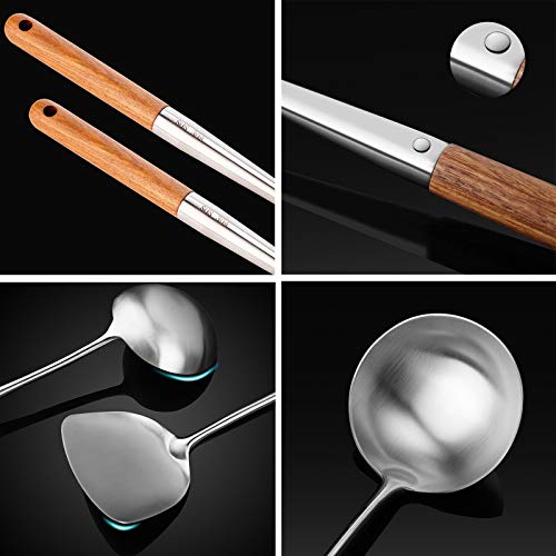 Wok Spatula and Ladle Tool Set