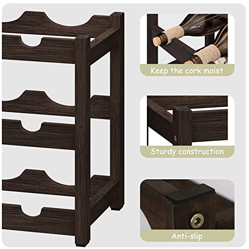 Bamboo Wine Rack Storage (3-tier-Mocha)