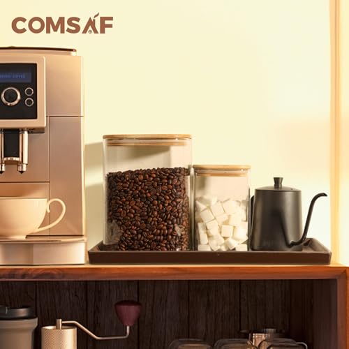 Glass Storage Containers with Bamboo Lids 1.2 (3.6Qt/1.2Qt-Square)