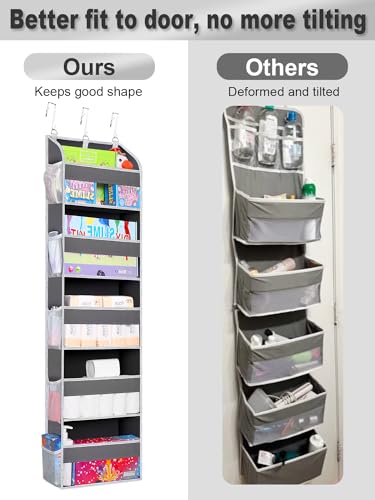 2 Pack Over the Door Storage Organizer (2 Pack / A Dark Gray)
