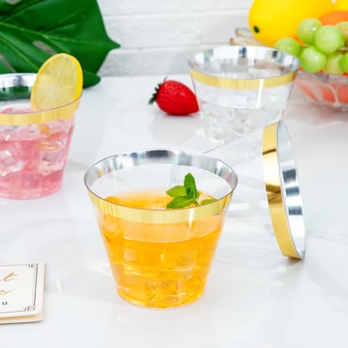 60 Pack Gold Plastic Cups (9-Gold-60)