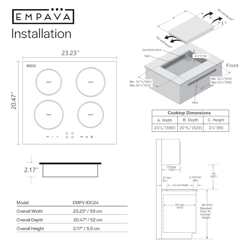 24 Inch Electric Induction Cooktop