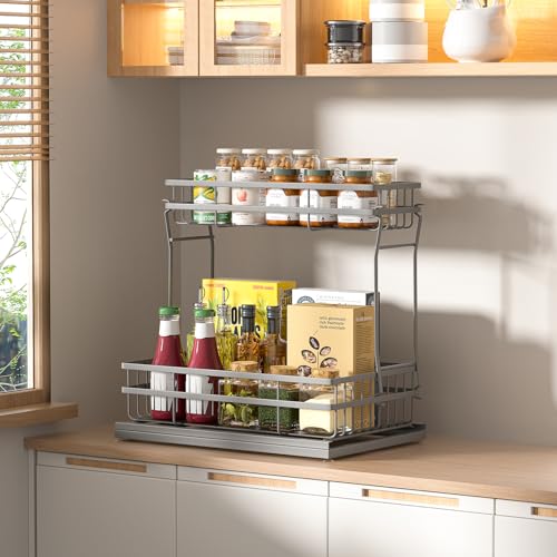 1 Pack Under Sink Organizers and Storage (Grey / 1 Pack)