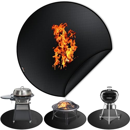 40" Fire Pit Mat for Solo Stove Bonfire (Round 39.5 inch fireproof fire pit mat)