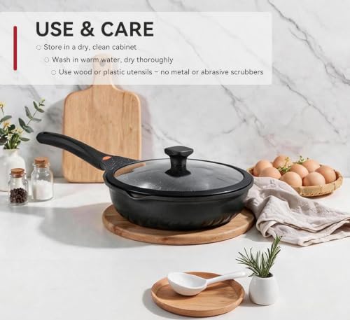 11 Inch 5QT Nonstick Skillet with Lid