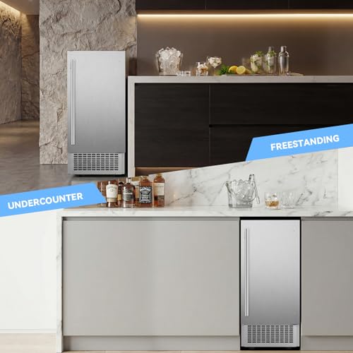 Under Counter Ice Maker with Refrigerator Function (Stainless Steel)