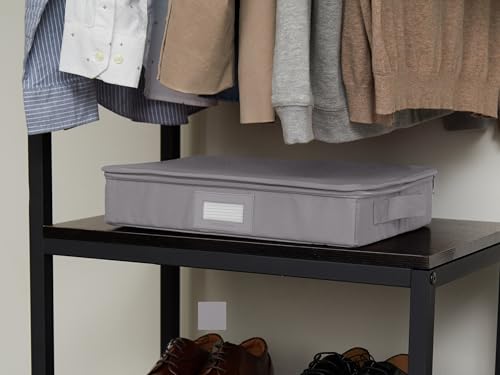 Flatware Storage Box with Removable Trays (Graphite Polyester / 15W x 11D x 3H)