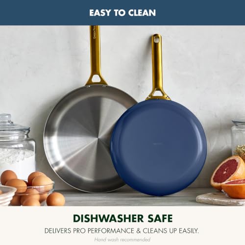 Stainless Steel Tri (10" & 12" Frying Pan Skillet Set / Twilight Blue)