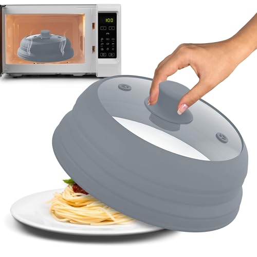 Microwave Splatter Cover Glass 10 Inch (GREY)
