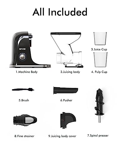 Mini Slow Masticating Juicer (Glossy Black)